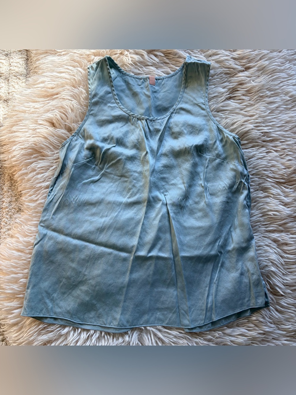 LUNYA Light Blue 100% washable silk Sleeping Tank